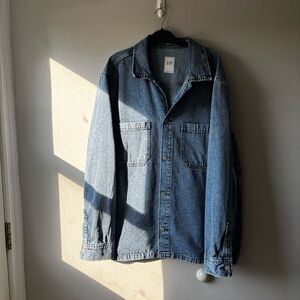 GAP denim jean button up shirt